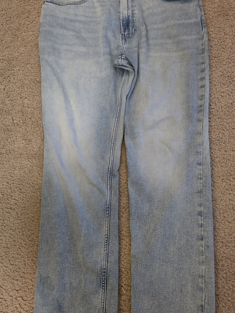 Calvin Klein Jeans Mens Light Wash Blue Slim Straight Stretch 36x30